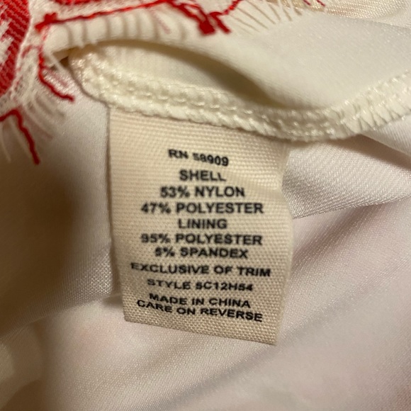 NWOT Chelsea & Violet Red/White Tulle Dress Size M - Picture 6 of 6